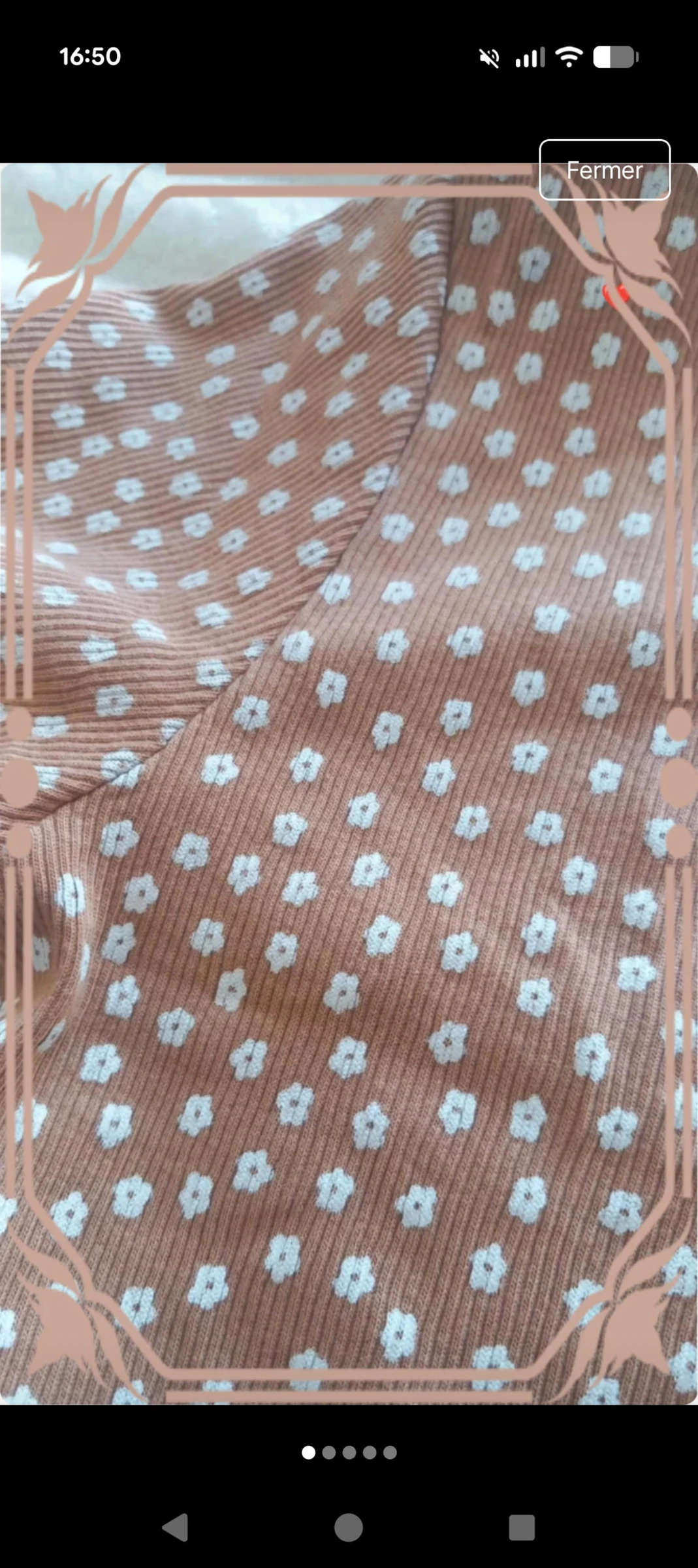 T-shirt crop top cotelé H&M flores – 10/12 anos (146/152 cm) – photo 4